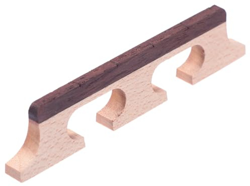 BESPORTBLE Puente De Banjo De Madera De Repuesto Para Banjo y Guitarra De 4 Cuerdas, Base Estable, Transmisión De Tono Clara, Accesorio Duradero Para Instrumentos Folclóricos y Musicales