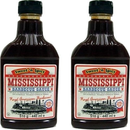 Mississippi Barbecue Grill Sauce 'Sweet'n Spicy', 2x440ml (Doppelpack)