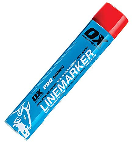OX 750ML Permanent Line Marker Spray, Red