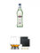 Martini Bianco Vermouth 1,0 Liter + The Glencairn Glas Stölzle 2 Stück + Schiefer Glasuntersetzer eckig ca. 9,5 cm Ø 2 Stück