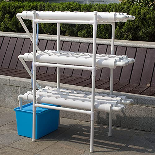 RibasuBB 3 Strati 108 Posizioni Hydroponic Site Grow Kit 4 Tubi Verticali Pipeline idroponica Sistema di Coltivazione idroponica Sistema operativo da Giardino per casa, Balcone, Giardino