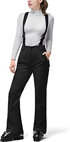 33,000ft Pantalon de Ski pour Femme - Imperméable, Coupe-Vent et Chaud - Softshell Doublé pour Snowboard, Ski de Fond et Neige