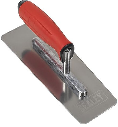 Sealey 240mm Stainless Steel Venetian Trowel, Rubber Handle, Aluminium Foot - T8012