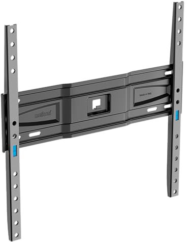 Meliconi Slimstyle Plus 400 S, Supporto TV Parete Fisso, Adatto anche per Cartongesso, per TV da 40'' a 82, Vesa 200-300-400 con Fast Block, Prodotto in Italia