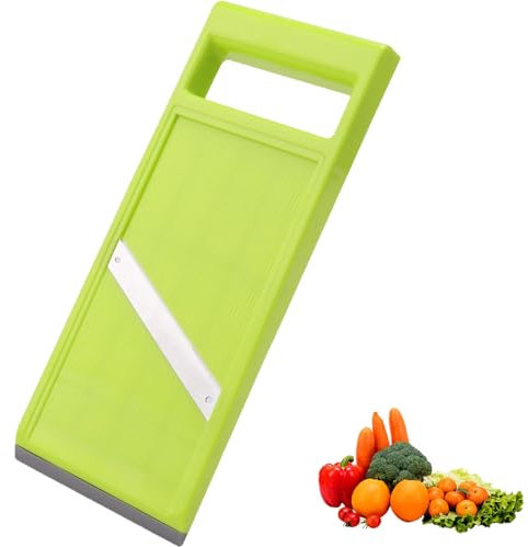 Mandolin Vegetable Slicer - Portable Handheld Kitchen Mandoline for Slicing Food, Fruit, Vegetables - Manual Cutter Peeler With Stainless Steel Blade for Onion, Potato, Cheese