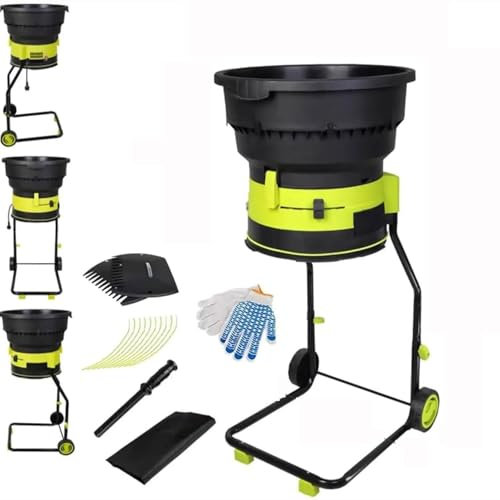 Broyeur De Feuilles De Jardin 2500 W, Broyeur De Feuilles Électrique Filaire, Taille De Particule De Déchiquetage Réglable, Broyeur Électrique 8 000 Tr/min, Trémie D'alimentation De 54 Cm, Protection