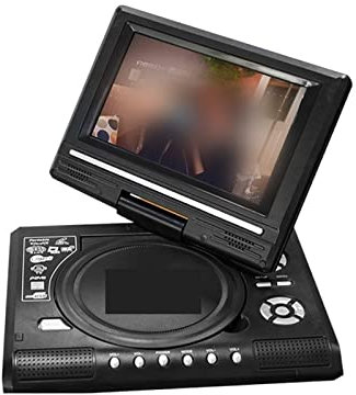 Bärbar DVD-spelare, 7,8 tum 16:9 Widescreen 270° roterbar LCD-skärm Hemmabil-TV DVD-spelare Bärbar VCD MP3-visare med spelfunktion,för hem, bil