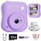 Hangrui Kinderkamera Sofortbildkamera, 14MP Sofortbildkamera Kinder mit 32G Karte & Druckpapier, 1080P Kamera Kinder Sofortdruck mit Farbige Stifte, Geschenk für 3-12 Jungen und Mädchen
