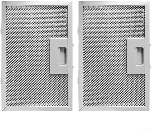 Filtro antigrasso in metallo per cappa aspirante, 2 pezzi, filtro in rete per cappa aspirante, filtro antigrasso in metallo, 506 x 300 x 9 mm