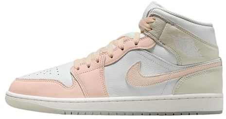 Air Jordan 1 Mid SE Men's Shoes (HJ6654-100, White/Sea Glass/Glacier Blue/Guava Ice) Size 11