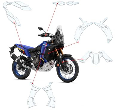 Steinschlag Lámina protectora de pintura PPF para motocicleta adecuada para Yamaha Tenere 700 World Raid 2022-2024 Lámina de barniz Clear-PU