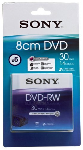Sony 8cm DVD-RW 30 Min 4+1 (5 pack) - Blister