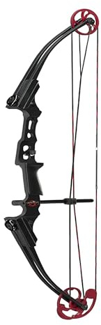 Genesis Archery Mini Compound Bow, Youth Bow with Adjustable Riser, 14-25 Draw Length, 6-12 lb Draw Weight, Draw Hand - Right, Black