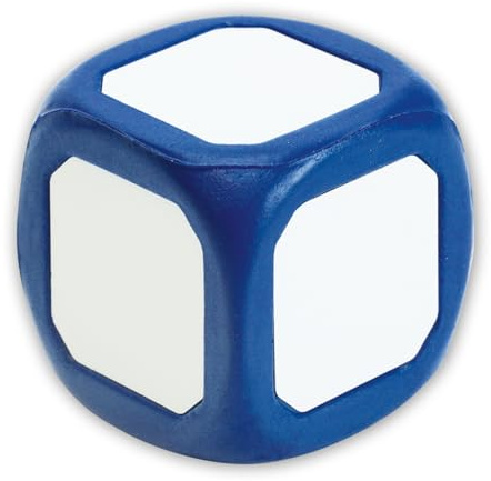 TimeTEX Blanko-kub med vita ytor, 5,5 cm blå