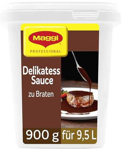 MAGGI Professional Delikatess Sauce zu Braten, vegetarisch, Ergiebigkeit 10L, 1er Pack (1 x 900g GastroBox)