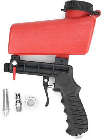 Pistolet de Sablage, Outil de Sablage Pneumatique à Alimentation par Gravité 90PSI avec 2 Buses