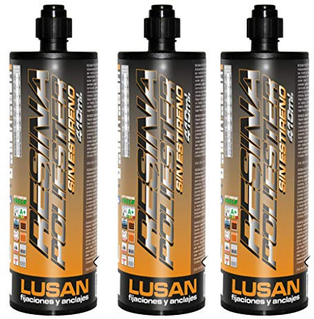 BricoLoco Adesivo Taco chimico Poliestere senza stirene. Bricolage domestico o professionale. molteplici applicazioni e usi. Cannula inclusa (3, 410 ml)