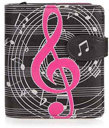 Shag Wear ® Portemonnaie Geldbörse Damen Geldbeutel Mädchen Bifold Mehrfarbig Portmonee Designs: (Musical)