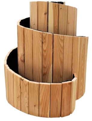 Gartenwelt Riegelsberger Kräuterschnecke Ø 65 cm aus Lärche Natur Kräuterspirale Pflanzspirale Kräuterbeet