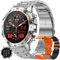 Smartwatch Herren mit Telefonfunktion,1,39”Touchscreen 5ATM Wasserdicht Sportuhr mit Blutdruckmessung, SpO2, 100+ Sportmodi, Outdoor Fitness Tracker Militär Uhr kompatibel mit iOS Android (Silber)