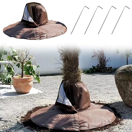 DAZZTIME Protection hivernale des Plantes,Protection hivernale pour Les Racines des Palmiers,30x30cm Housse Hivernage Plante Réutilisable Convient,pour la Protection des Plantes en Extérieur en Hiver