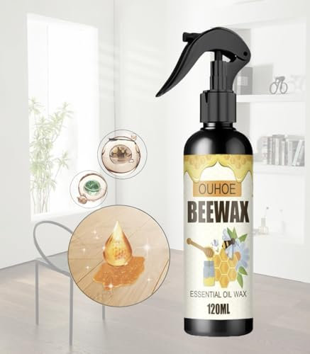 Natural Micro-Molecularized Beeswax Spray 120ML,Beeswax Spray Furniture Polish And Cleaner,Beeswax Furniture Polish Spray,Beeswax Spray Polish For Wood & Furniture (1PC)