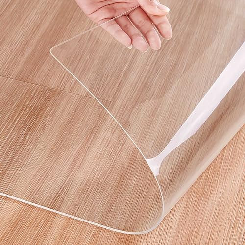 Schreibtischstuhl Unterlage Bodenschutzmatte Bürostuhl Matte 60x60 90x90 80x100 160x120 150x200cm Bürostuhlunterlage für Hartböden Rutschfestes 1,5mm PVC Material Geruchsfrei Leicht Zu Reinigen