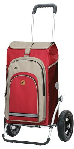 ANDERSEN Einkaufstrolley - Royal Shopper Hydro 2.1 rot 62 L Bike, Einkaufsroller, Rucksack, Thermo, Aluminium, klappbar, luftbereiftes Kugellagerrad