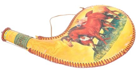 ABOOFAN Décor Extérieur 3 Pièces Cruche à Vin Flacons De Vin De Voyage Outre En Cuir Support De Stockage De Vin Bouteilles D'alcool Cantine D'eau Unité Centrale Polyvalent Peau De Chèvre