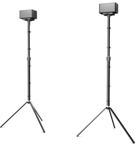 ULTIMEA Adjustable Small Speaker Stands (Pair) – Tripod Design, Extends 62 cm to 93 cm, Supports Up to 3 kg – Compatible with Most Brands & UlTIMEA Poseidon Series Speakers