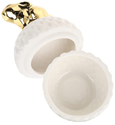 CONGARTENO 1pièces Boîte à Bijoux Céramique Portable Organisateur Décoratif Pour Rangement De Bagues Et Boucles Oreilles Multi-usages Design Unique Avec Motif De Lapin Pour Chambre Et