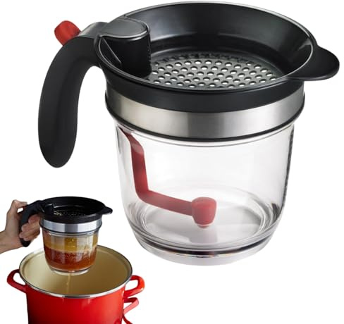 Passoire À Graisse – Séparateur De Graisse À Sauce De 6,69 Pouces | Passoire De Cuisine En Acier Inoxydable PP ABS En Silicone Pour Une Cuisine Saine, Barbecue, Viande Grillée, Soupe Et Préparation D'