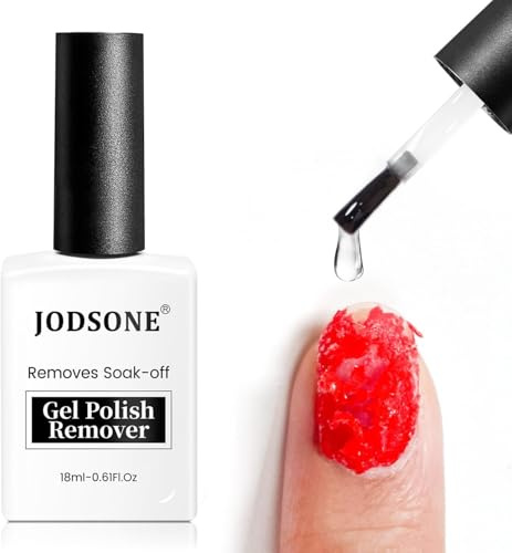 JODSONE Gel Nail Polish Remover, Fast Gel Remover for Nails, Quickly Removes Gel Nail Polish Within 3-5Minutes - No Need for Foil, Soaking or Wrapping, 18ml