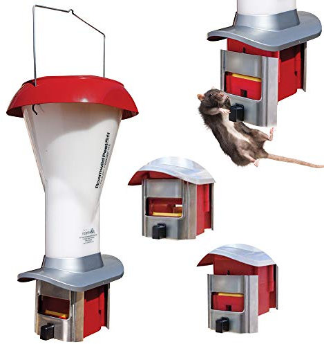 Rattensicherer Geflügel-Futterspender mit Schädlingsabwehr - Geflügel-Futterspender sicher vor Ratten und Großvögeln - Wetterfest - 4 l / 3,6 kg - Brandneu