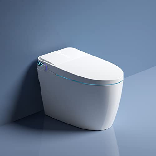 2026 TruClean Divine Smart Toilet - Bathroom, Bidet, Self Cleaning! Easy Install - Eco Power Save - Stainless Nozzle - Warm Dry and Water- Heated Seat - Auto Open - Auto Flush - Non Touch Operation