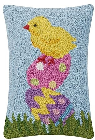 Easter Chick Eggs Pillow by PEKING HANDICRAFT