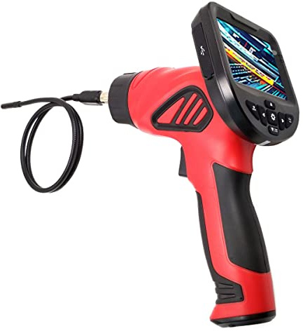 8.5 Mm 3.5Inch LCD Screen Side-View Side Spraying Industrial Endoscope, Camera Car Air-Conditioner Inspection Borescope, IP67 Waterproof, with LED Lights, 2600mAh Battery
