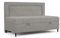 maison de reve - Boxspringbett Demi 100x200 cm, Taschenmatratze H3 (19 cm Hoch), mit Bettkasten und Kopfteil, Einzelbett, Webstoff, Grau Farbe