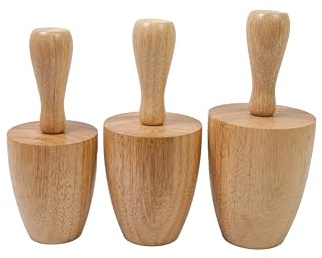 Lampstop Cup Pottery Molds Clay Tools 3.3 & 3.6 & 3.9 Set of 3 Wooden Pottery Tools for Creating Pottery Mug Vases (Style B)