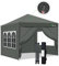 Acepic One-Touch Tonnelle de Jardin Exterieur 3x3, Tonnelle Pliante Imperméable avec 4 Côtés, Hauteur Ajustable, Protection UV, Tonnelle Pliante 3x3m pour Jardin, Fête, Camping(Gris)
