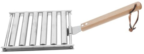 VANZACK Parrilla De De Inoxidable Mango para Barbacoa para Camping y Picnics Rodillo De Práctico y Resistente