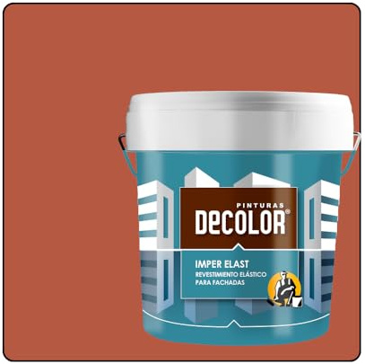 PINTURAS DECOLOR Revestimiento Impermeabilizante Elástico. IMPER-ELAST MARRON ROJIZO. 4 LT