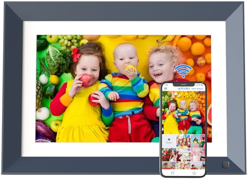 10.1-inch Digital Picture Frame WiFi-Photo-Frame - 16GB Smart Frame, IPS Touch Screen, Auto-Rotate, Slideshow, Load Photo Video from Phone to Digital Frame Via App Email, Free Cloud, Gifts for Mom Dad