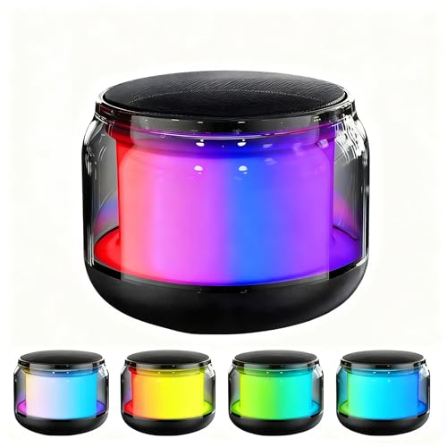 Bluetooth Speaker, Portable Wireless Bluetooth Speaker with Colorful Lights,5-20 Hour Playtime,Bluetooth 5.2 USB C Fast Charge,Mini Speaker with Wireless Stereo Pairing,Gifts for Outdoor, Travel, Home