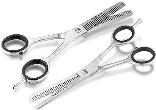 2 teiliges Haarscheren Set mit Modellierschere 1-Seitig Effilierschere 2 Seitig gezahnt