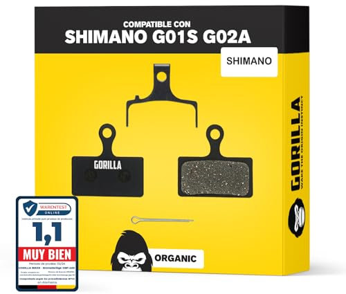 Alphatrail Pastillas Freno para Shimano G03S G01S | XT M8100 SLX M7100 Deore M6100 XTR M9000 | frenado silencioso & mordida controlada | Pastillas orgánicas MTB | StopNova