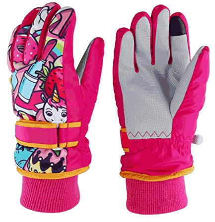 EVBEA Guanti Invernali Sci Antisdrucciolevole Snowboard Neve Ciclismo Impermeabile Antivento Moto Guanti Termici Caldi Lo Sci Snow Motoslitta per Donna e Uomo e Bambini