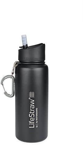 LifeStraw Go 2-Stage Filter Bottle, Unisex, Erwachsene, Schwarz, 700 ml