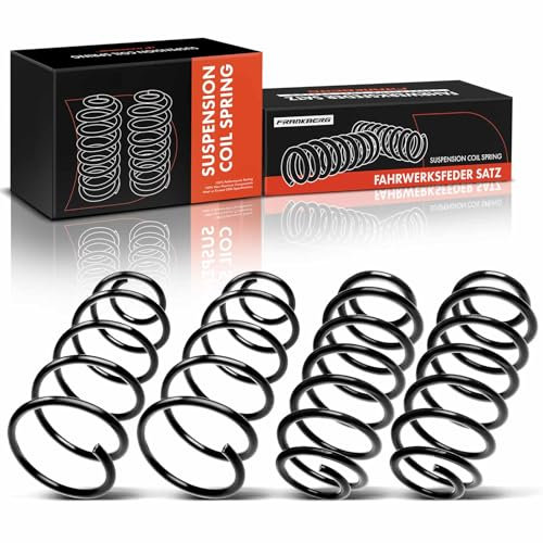 Frankberg 4x Federn Fahrwerksfeder Vorderachse Hinterachse Kompatibel mit A3 8L1 1996-2003 B.o.r.a 1J2 1998-2005 Golf IV 1J1 1997-2003 Replace# 1J0411105