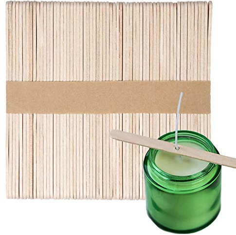 Wendergo 100 Pcs Wooden Candle Wick Holders, Wick Bars for Candle Making, Candle Wick Centering Device, DIY Candle Making Accessories Tool